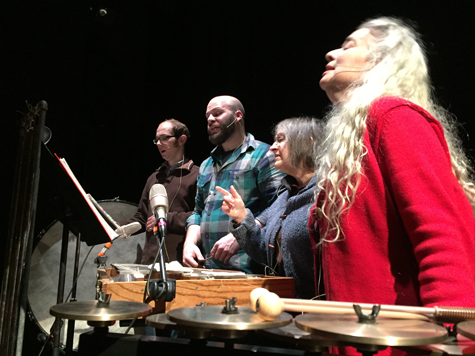 Nick MacDonald, David Myers, Anna Dembska & Andrea Goodman in rehearsal